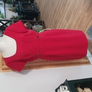 Tahari ASL Red Midi Dress